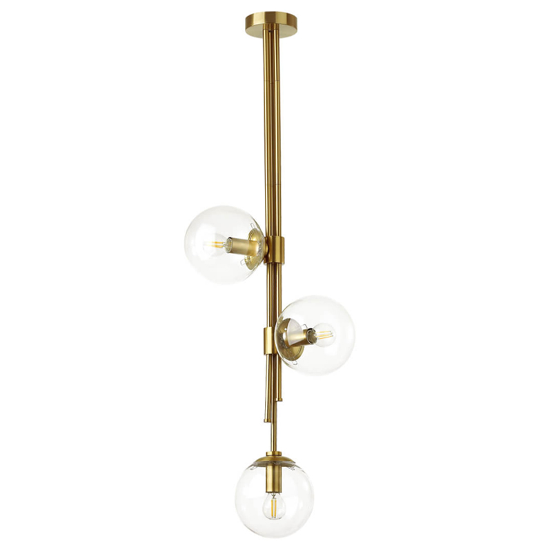 Светильник TRILOGY Ceiling Light Clear glass 100 Латунь Прозрачное Стекло Светильник TRILOGY Ceiling Light Clear glass 100 Латунь Прозрачное Стекло в Твери | Loft Concept