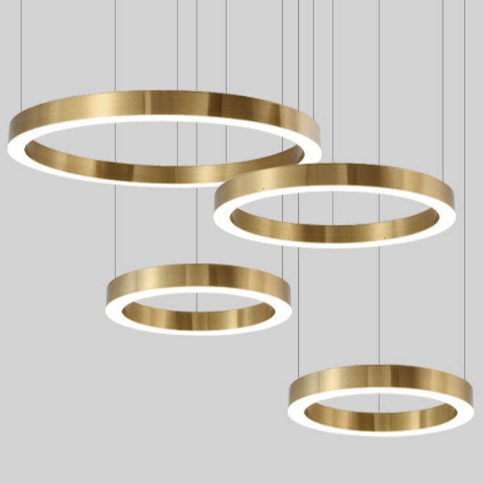 Люстра Light Ring Horizontal Глянцевое золото Латунь Люстра Light Ring Horizontal Глянцевое золото Латунь в Твери | Loft Concept