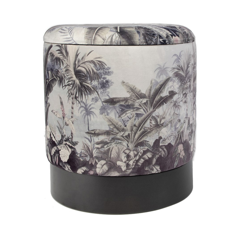 Пуф PUF Jungle Print plants Мульти Черный Пуф PUF Jungle Print plants Мульти Черный в Твери | Loft Concept