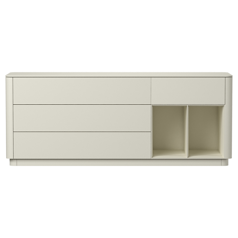 Тумба молочного цвета с ящиками и полками Tammi  Молочный в Твери | Loft Concept 