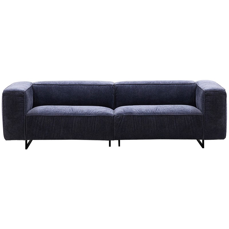 Диван Bastien Soft Dark Blue Sofa Темно-синий Черный Диван Bastien Soft Dark Blue Sofa Темно-синий Черный в Твери | Loft Concept