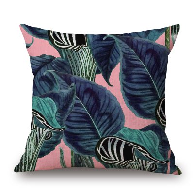 Декоративная подушка Tropics #2 Розовый пастельный Зеленый Декоративная подушка Tropics #2 Розовый пастельный Зеленый в Твери | Loft Concept