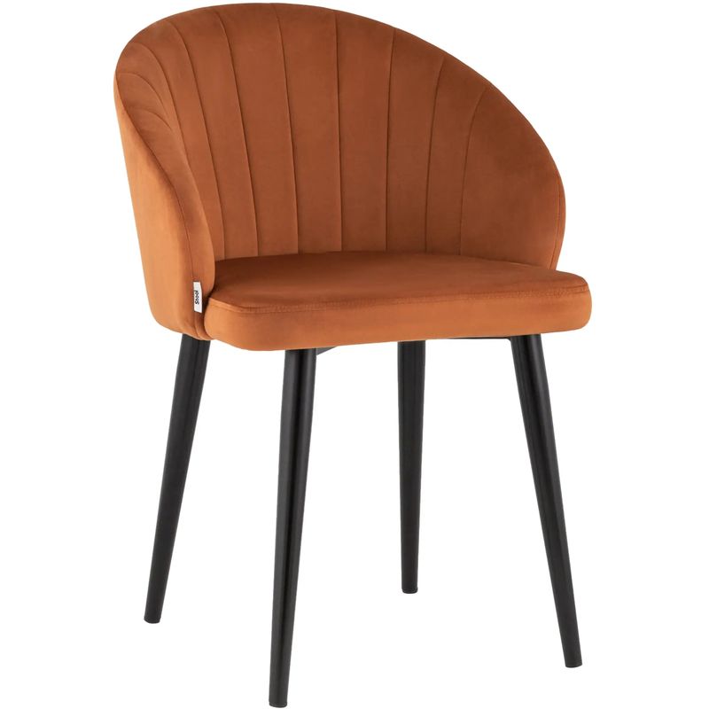 Стул Balsari Chair Терракотовый Велюр Терракотовый Черный Стул Balsari Chair Терракотовый Велюр Терракотовый Черный в Твери | Loft Concept