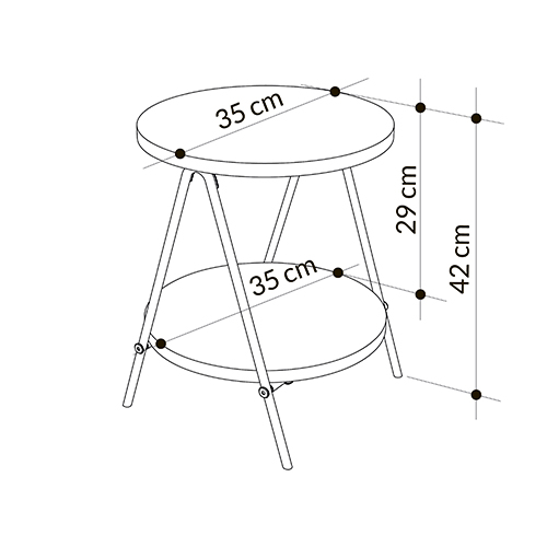 Стол приставной с 2-мя круглыми столешницами цвета антрацит ESSEL SIDE TABLE ANTHRACITE Стол приставной с 2-мя круглыми столешницами цвета антрацит ESSEL SIDE TABLE ANTHRACITE в Твери