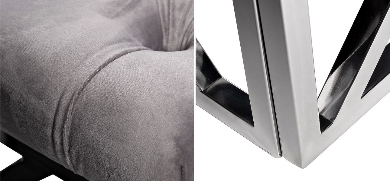 Банкетка Arrecifes de Scalac GREY/CHROME - фото №2