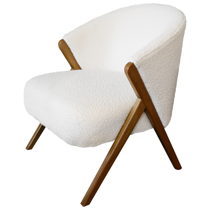 Кресло Etienne Boucle Armchair Коричневый Белый Кресло Etienne Boucle Armchair Коричневый Белый в Твери | Loft Concept