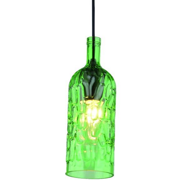 Подвесной светильник Geometry Glass Green Bottle Pendant Зеленый Подвесной светильник Geometry Glass Green Bottle Pendant Зеленый в Твери | Loft Concept