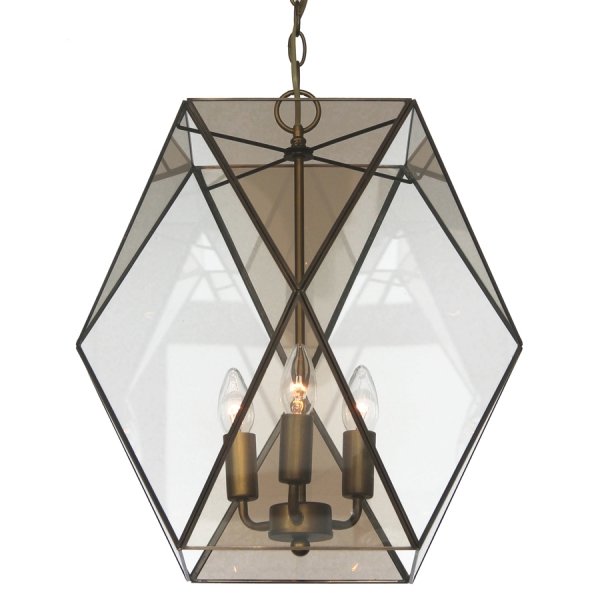 Подвесной светильник Rombius Pendant large III brandy glass Темная бронза винтаж Подвесной светильник Rombius Pendant large III brandy glass Темная бронза винтаж в Твери | Loft Concept