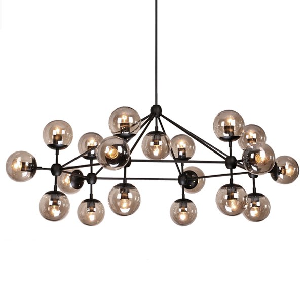 Люстра Modo Chandelier 19 Globes Дымчатый (Smoke) Люстра Modo Chandelier 19 Globes Дымчатый (Smoke) в Твери | Loft Concept