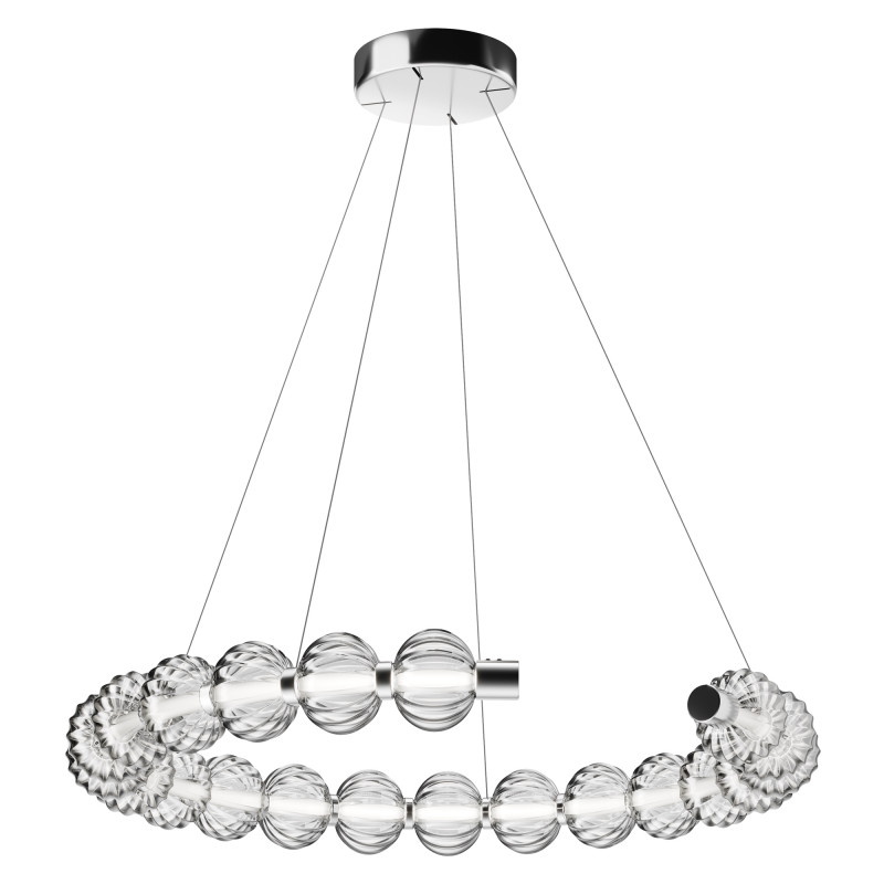Светильник кольцо со стеклянными шарами Balls Lamp Хром Светильник кольцо со стеклянными шарами Balls Lamp Хром в Твери | Loft Concept