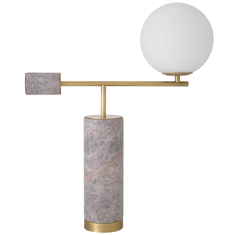 Настольная лампа Eichholtz Table Lamp Xperience Grey Серый Латунь Белое матовое стекло Настольная лампа Eichholtz Table Lamp Xperience Grey Серый Латунь Белое матовое стекло в Твери | Loft Concept