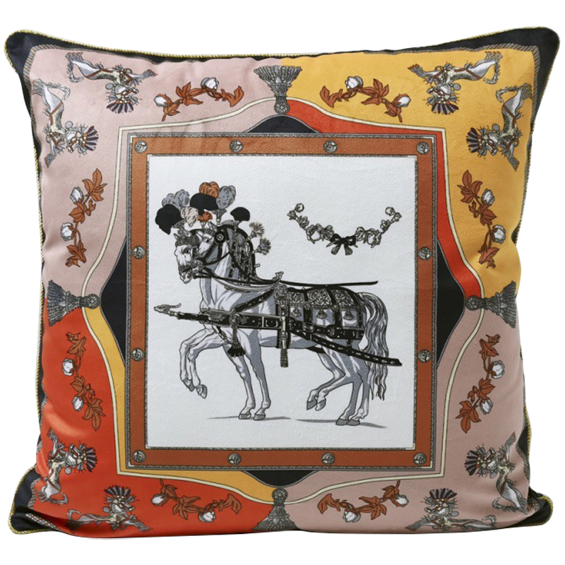 Декоративная подушка Hermes Horse 21 Мульти Декоративная подушка Hermes Horse 21 Мульти в Твери | Loft Concept