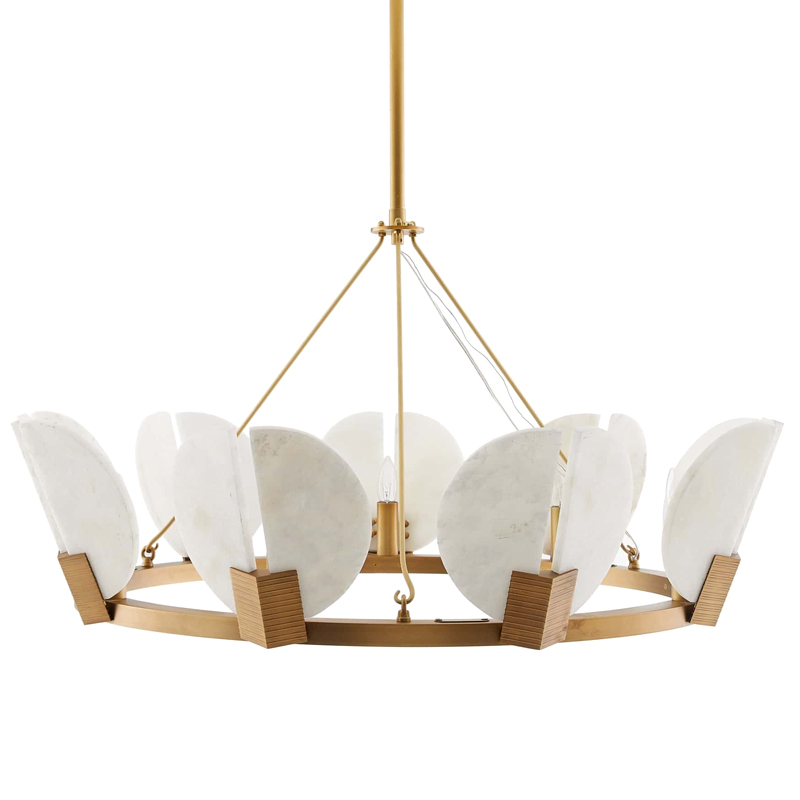 Люстра Arteriors SIERRA CHANDELIER GOLD Золотой Белый Люстра Arteriors SIERRA CHANDELIER GOLD Золотой Белый в Твери | Loft Concept