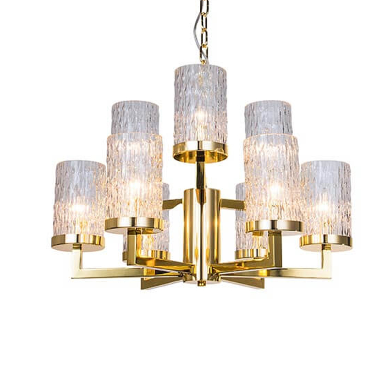 Люстра Kelly Gold Small с Рельефным Стеклом Золотой Люстра Kelly Gold Small с Рельефным Стеклом Золотой в Твери | Loft Concept