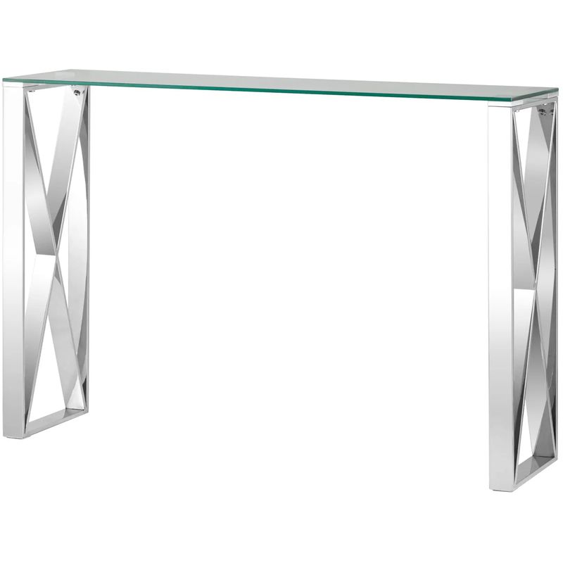 Консоль Lannes Collection Silver Серебряный Прозрачное Стекло Консоль Lannes Collection Silver Серебряный Прозрачное Стекло в Твери | Loft Concept