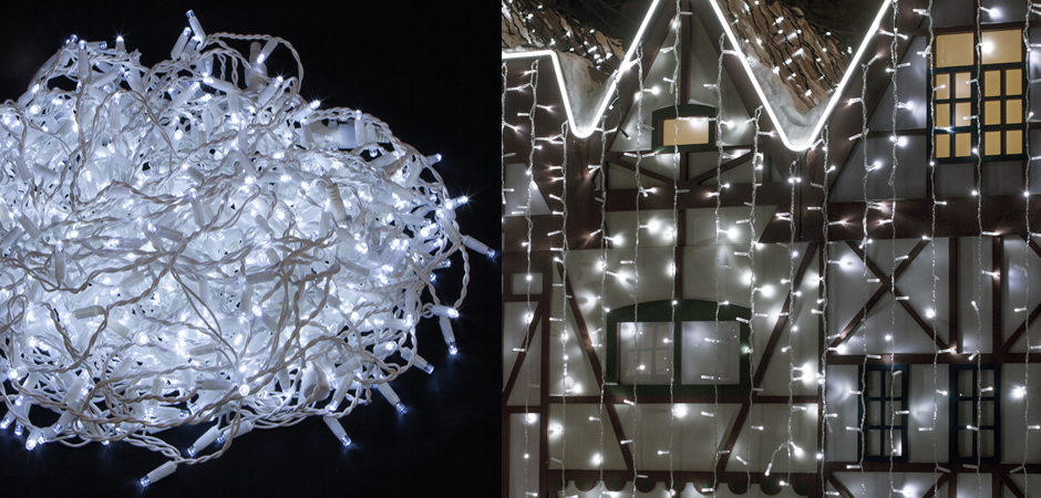 Гирлянда-Занавес с Белым светом - Loft-Concept в Твери