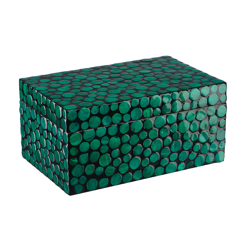Шкатулка Box Nacre Черный Малахит (зеленый) Шкатулка Box Nacre Черный Малахит (зеленый) в Твери | Loft Concept