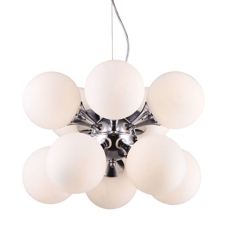 Люстры MOONDROP Pendant Lamp Хром Белый Люстры MOONDROP Pendant Lamp Хром Белый в Твери | Loft Concept