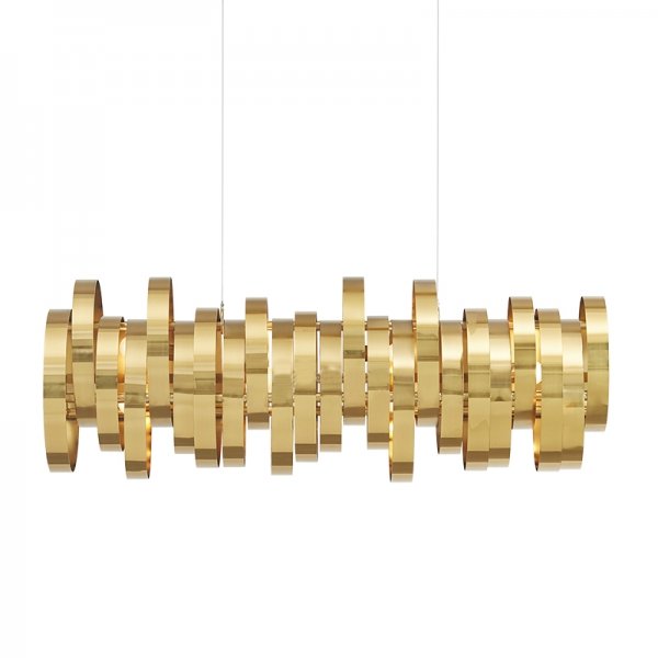 Люстра Brass Belts Chandelier Латунь Люстра Brass Belts Chandelier Латунь в Твери | Loft Concept