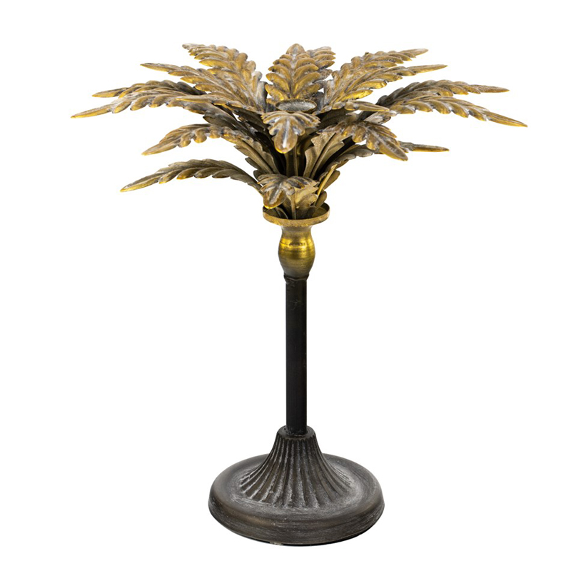 Подсвечник Tropical Forest gold & black пальма Черный Золотой Подсвечник Tropical Forest gold & black пальма Черный Золотой в Твери | Loft Concept
