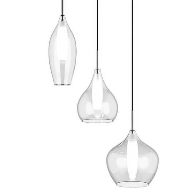 Люстра Candiano Transparent Triple Прозрачный Хром Люстра Candiano Transparent Triple Прозрачный Хром в Твери | Loft Concept
