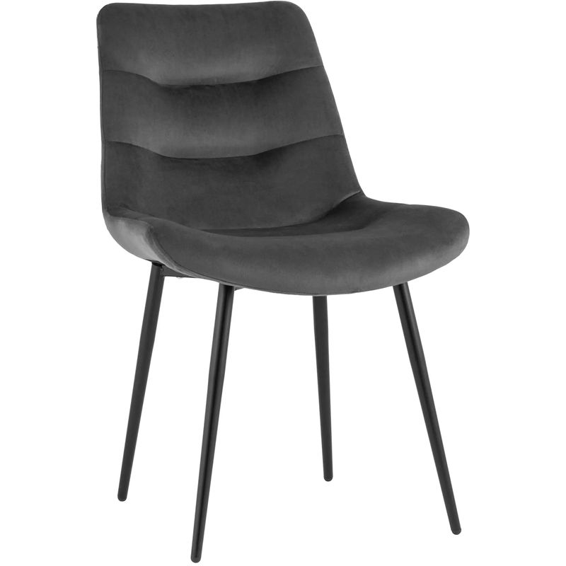 Стул Austin Chair Серый Велюр Серый Черный Стул Austin Chair Серый Велюр Серый Черный в Твери | Loft Concept