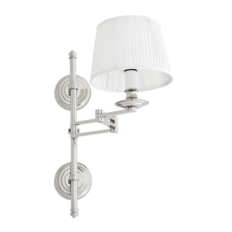 Бра Wall Lamp Favonius Nickel Никель Белый Бра Wall Lamp Favonius Nickel Никель Белый в Твери | Loft Concept