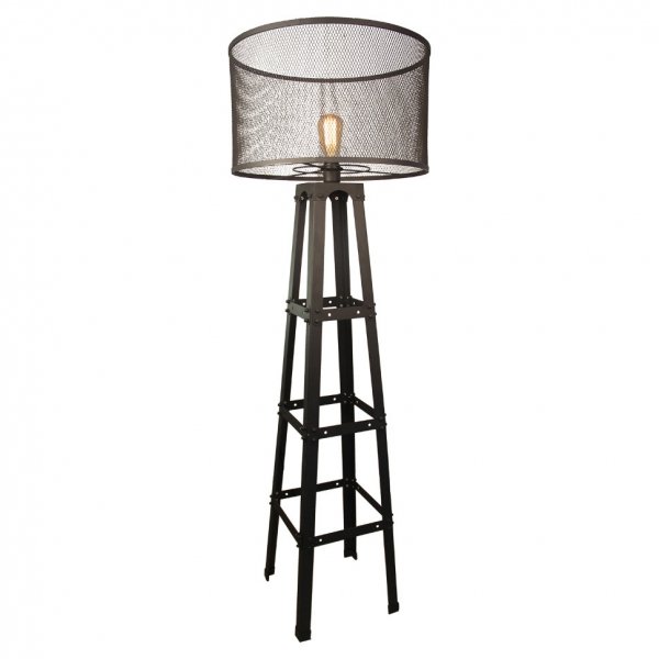 Торшер Radial Cage Floor Lamp Черный Торшер Radial Cage Floor Lamp Черный в Твери | Loft Concept