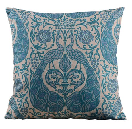 Подушка blue peacock ornament Бирюзовый Подушка blue peacock ornament Бирюзовый в Твери | Loft Concept