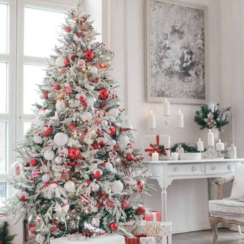 Дизайнерская Елка с Новогодним Декором Снежные Ягоды Christmas tree Snow Berries Красный Белый Зеленый Дизайнерская Елка с Новогодним Декором Снежные Ягоды Christmas tree Snow Berries Красный Белый Зеленый в Твери | Loft Concept