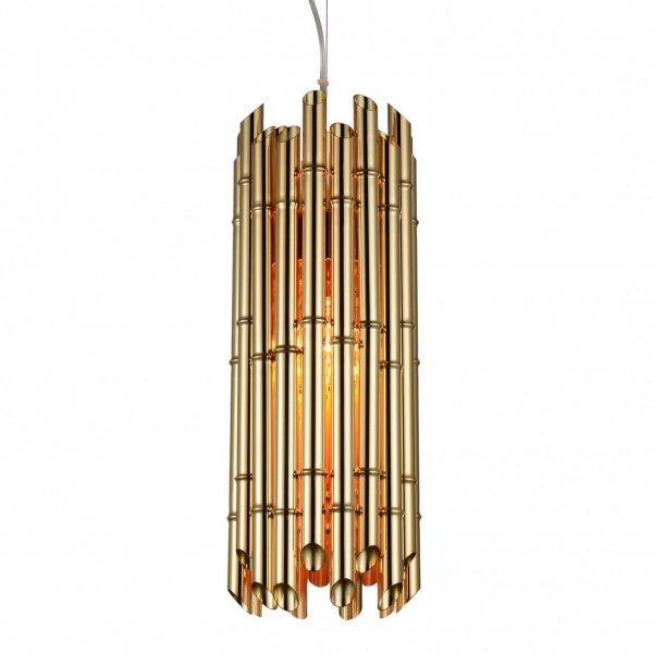 Люстра Golden Bamboo Pendant Глянцевое золото Люстра Golden Bamboo Pendant Глянцевое золото в Твери | Loft Concept