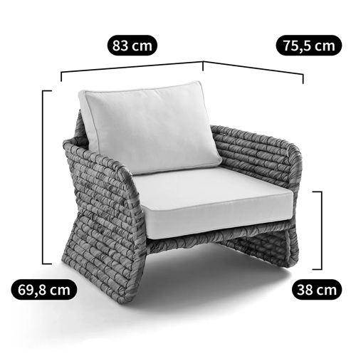 Кресло из плетеного гиацинта Gardner Wicker Armchair Кресло из плетеного гиацинта Gardner Wicker Armchair в Твери