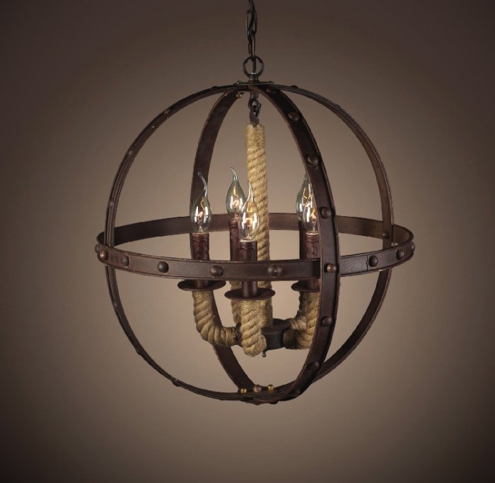 Люстра Spere Loft Rope Light Коричневый в Твери | Loft Concept 