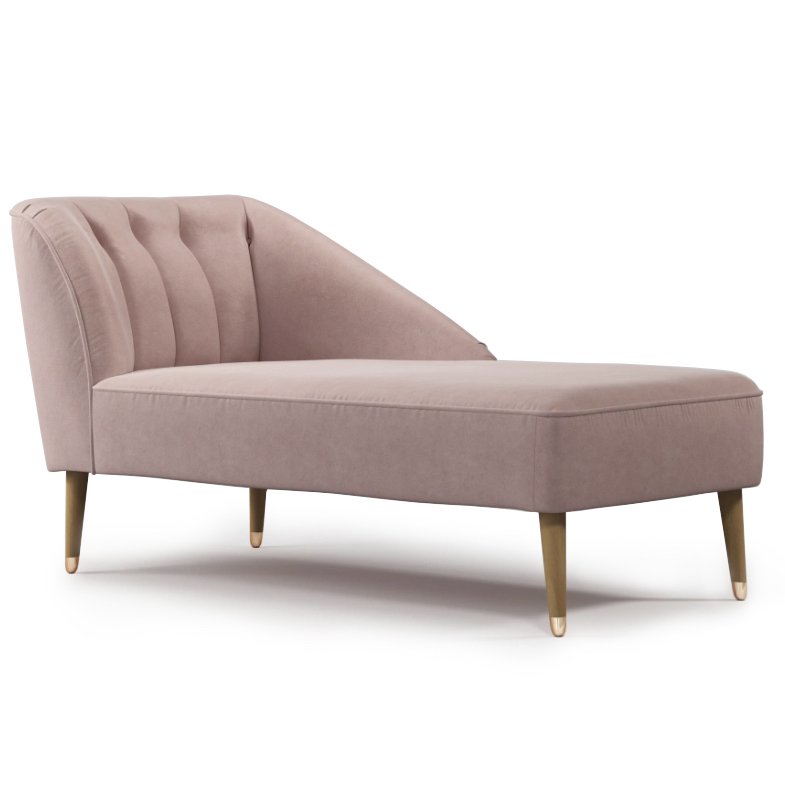 Кушетка Chaise Longue, Pink Cotton Velvet Розовый пастельный Кушетка Chaise Longue, Pink Cotton Velvet Розовый пастельный в Твери | Loft Concept