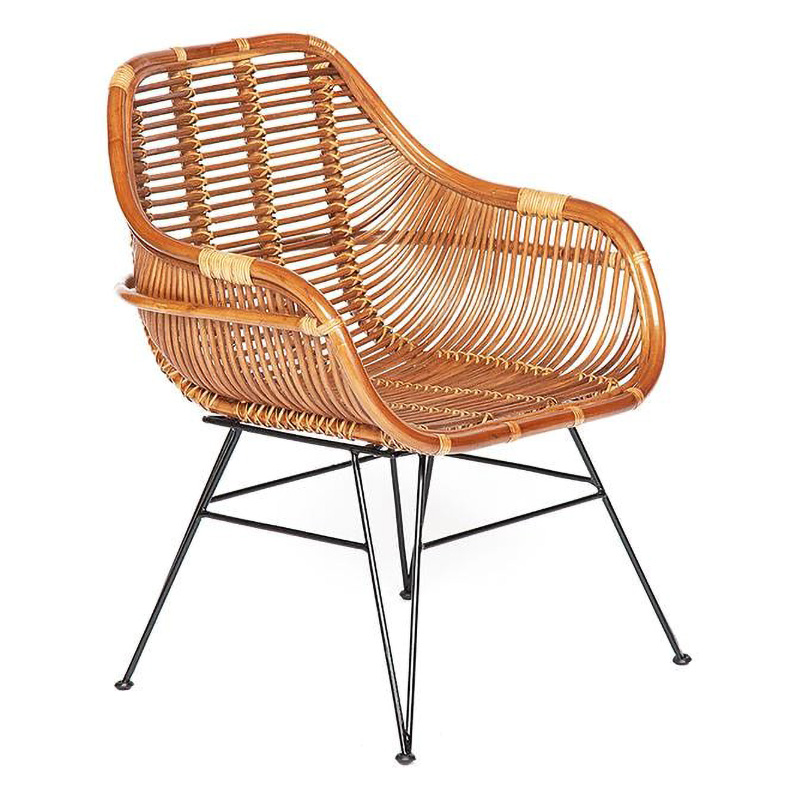 Кресло Rattan Wicker Chair Pitaya Древесина Черный Кресло Rattan Wicker Chair Pitaya Древесина Черный в Твери | Loft Concept