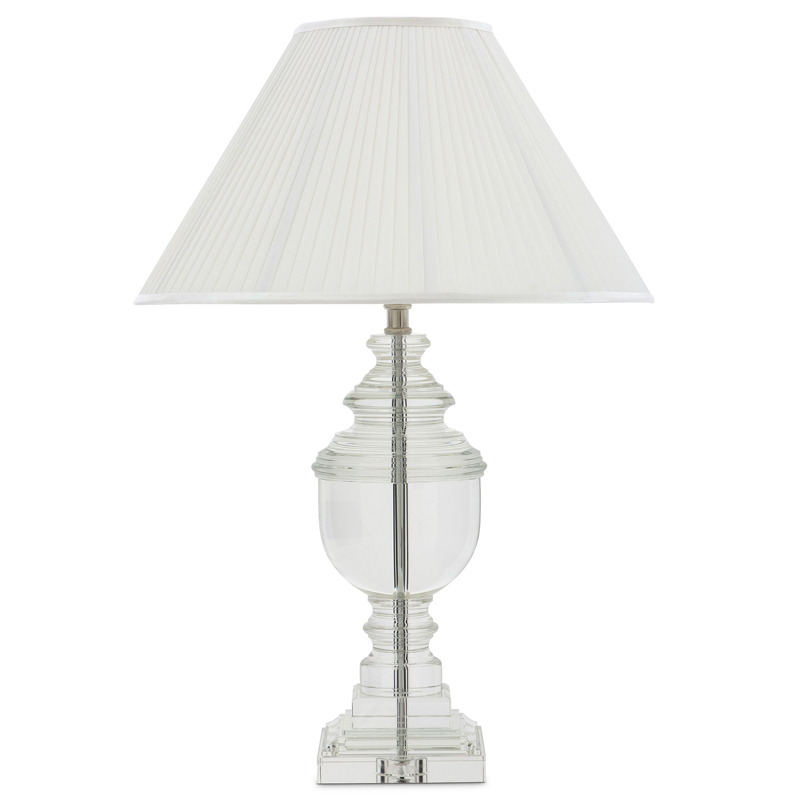 Настольная лампа Eichholtz Table Lamp Noble Прозрачный Белый Никель Настольная лампа Eichholtz Table Lamp Noble Прозрачный Белый Никель в Твери | Loft Concept