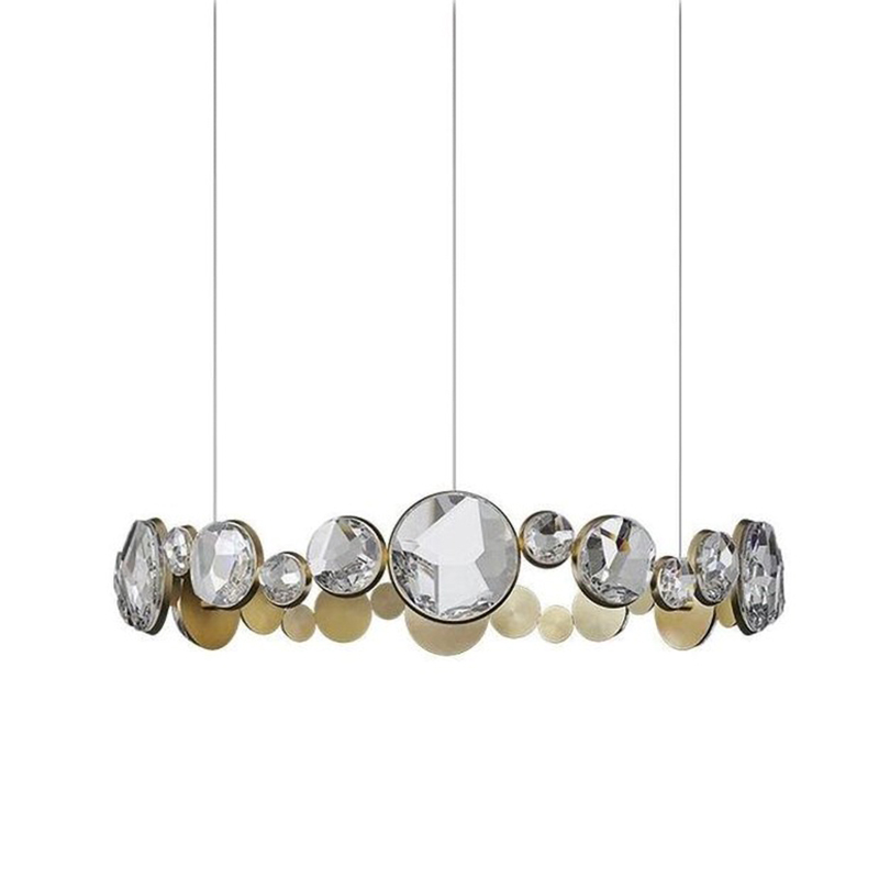 Люстра RING horizontal chandelier with crystals Прозрачный Латунь Люстра RING horizontal chandelier with crystals Прозрачный Латунь в Твери | Loft Concept