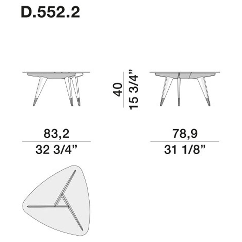 Дизайнерский кофейный стол со стеклянной столешницей Gio Ponti D.552.2 Coffee Table Дизайнерский кофейный стол со стеклянной столешницей Gio Ponti D.552.2 Coffee Table в Твери