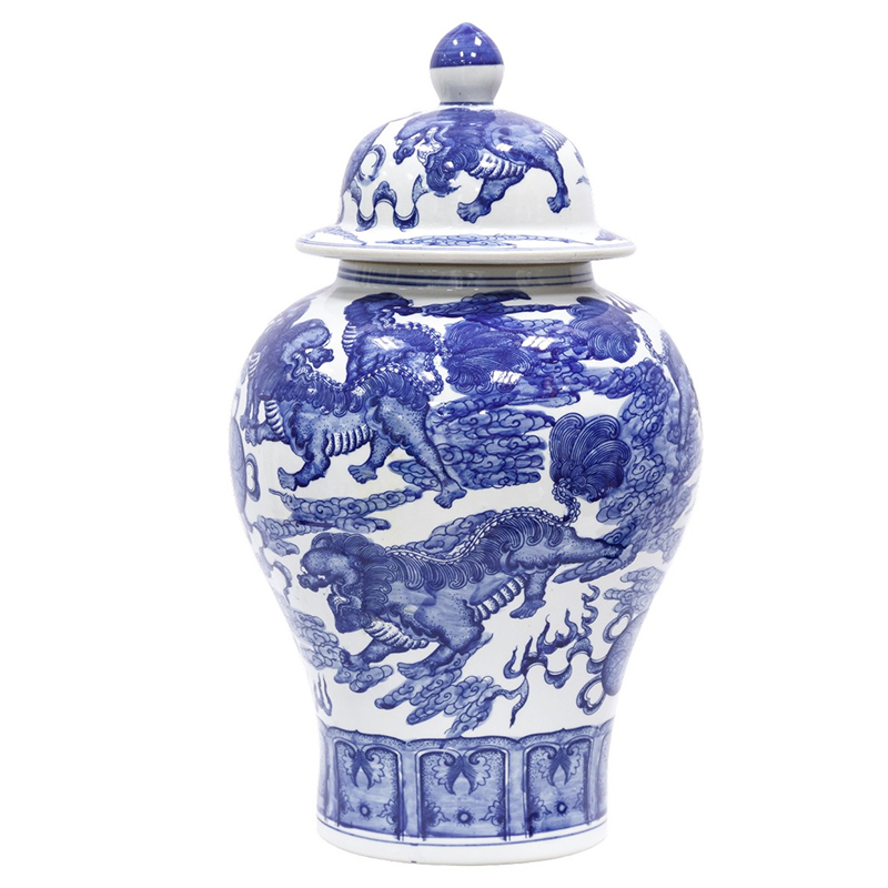 Ваза Blue White Chinese Dragon Vase Синий Белый Ваза Blue White Chinese Dragon Vase Синий Белый в Твери | Loft Concept