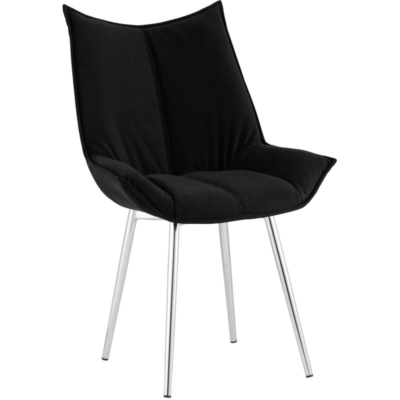 Стул Oslo Chair Черный Велюр Черный Серебряный Стул Oslo Chair Черный Велюр Черный Серебряный в Твери | Loft Concept
