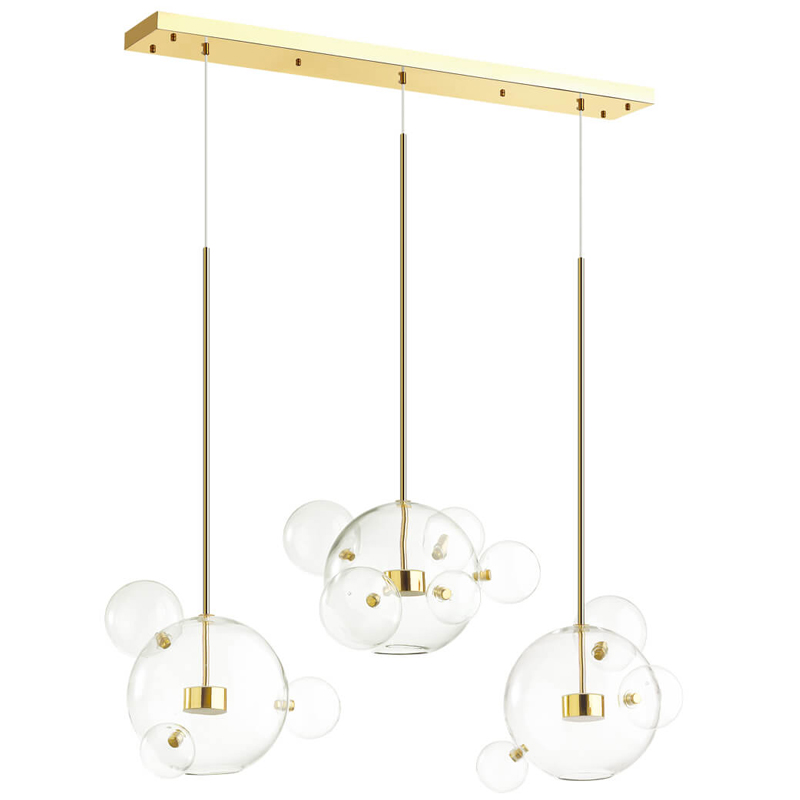Люстра Transparent Bubble Chandelier Gold Line Глянцевое золото Прозрачный Люстра Transparent Bubble Chandelier Gold Line Глянцевое золото Прозрачный в Твери | Loft Concept