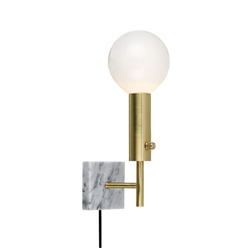 Бра Marble Top Brass Латунь Белый Бра Marble Top Brass Латунь Белый в Твери | Loft Concept