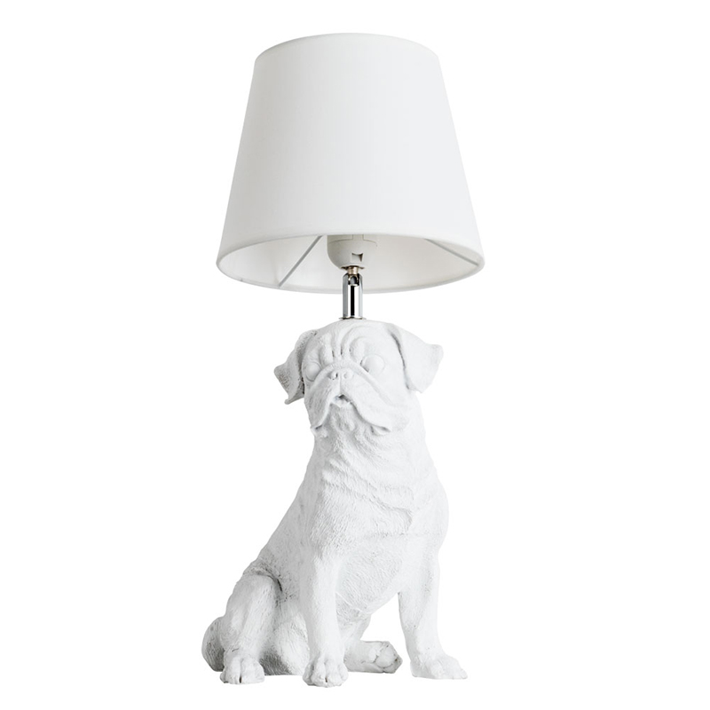 Настольная лампа White Bulldog Table Lamp Белый Настольная лампа White Bulldog Table Lamp Белый в Твери | Loft Concept