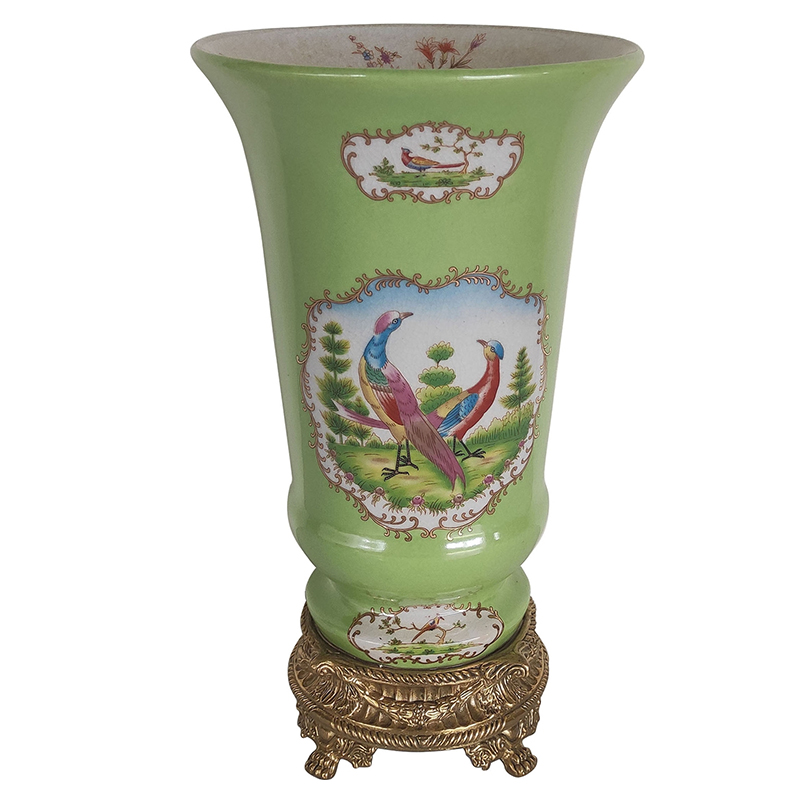 Ваза Gabino Green Vase Бронза Мульти Зеленый Ваза Gabino Green Vase Бронза Мульти Зеленый в Твери | Loft Concept