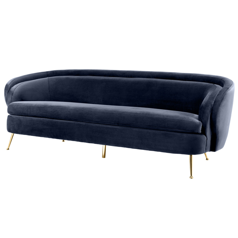 Диван Eichholtz Sofa Orion Синий Латунь в Твери | Loft Concept 