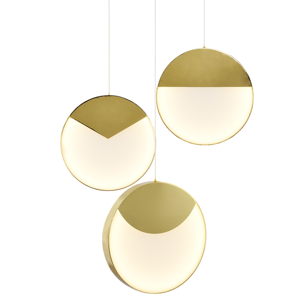 Подвесной светильник MM Lampadari Moonlight Suspension Lamp 3 Золотой Белый в Твери | Loft Concept 