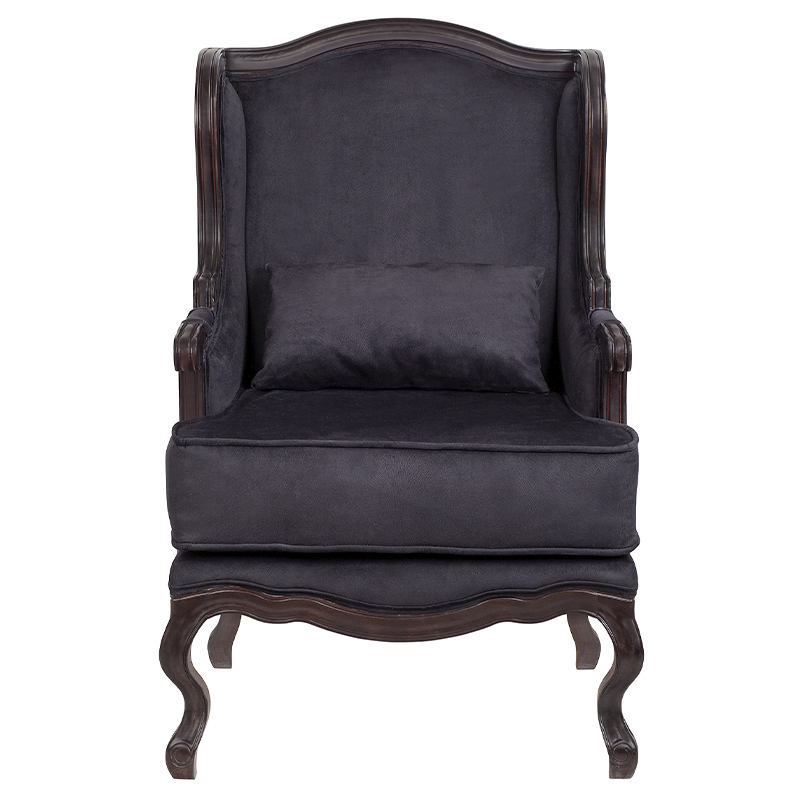 Кресло George Grand Armchair black velour Черный Коричневый Кресло George Grand Armchair black velour Черный Коричневый в Твери | Loft Concept