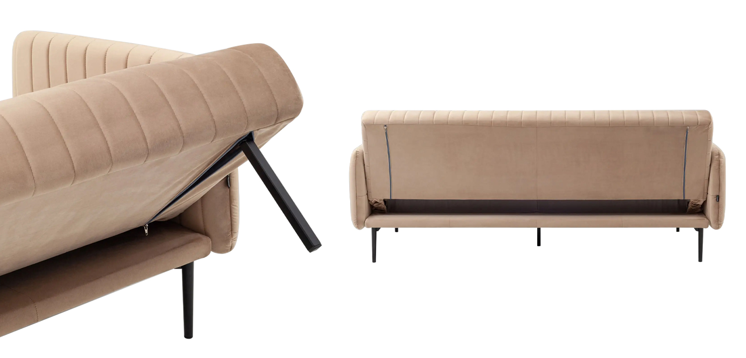 Диван Dilis бежевый велюр - фото №3