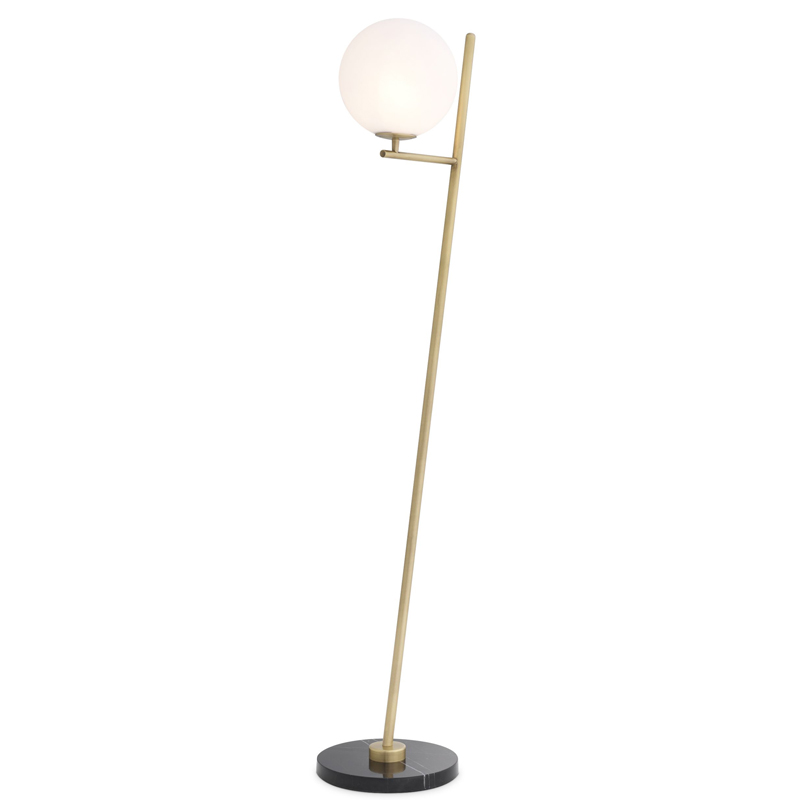 Торшер Eichholtz Floor Lamp Flynn Brass Латунь Античная полированная Белый Черный Мрамор Nero Торшер Eichholtz Floor Lamp Flynn Brass Латунь Античная полированная Белый Черный Мрамор Nero в Твери | Loft Concept
