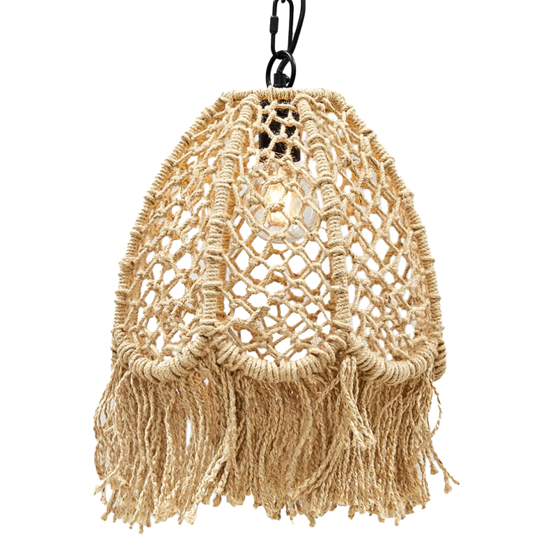 Люстра в стиле бохо Manuela Boho Chandelier Черный Бежевый Люстра в стиле бохо Manuela Boho Chandelier Черный Бежевый в Твери | Loft Concept